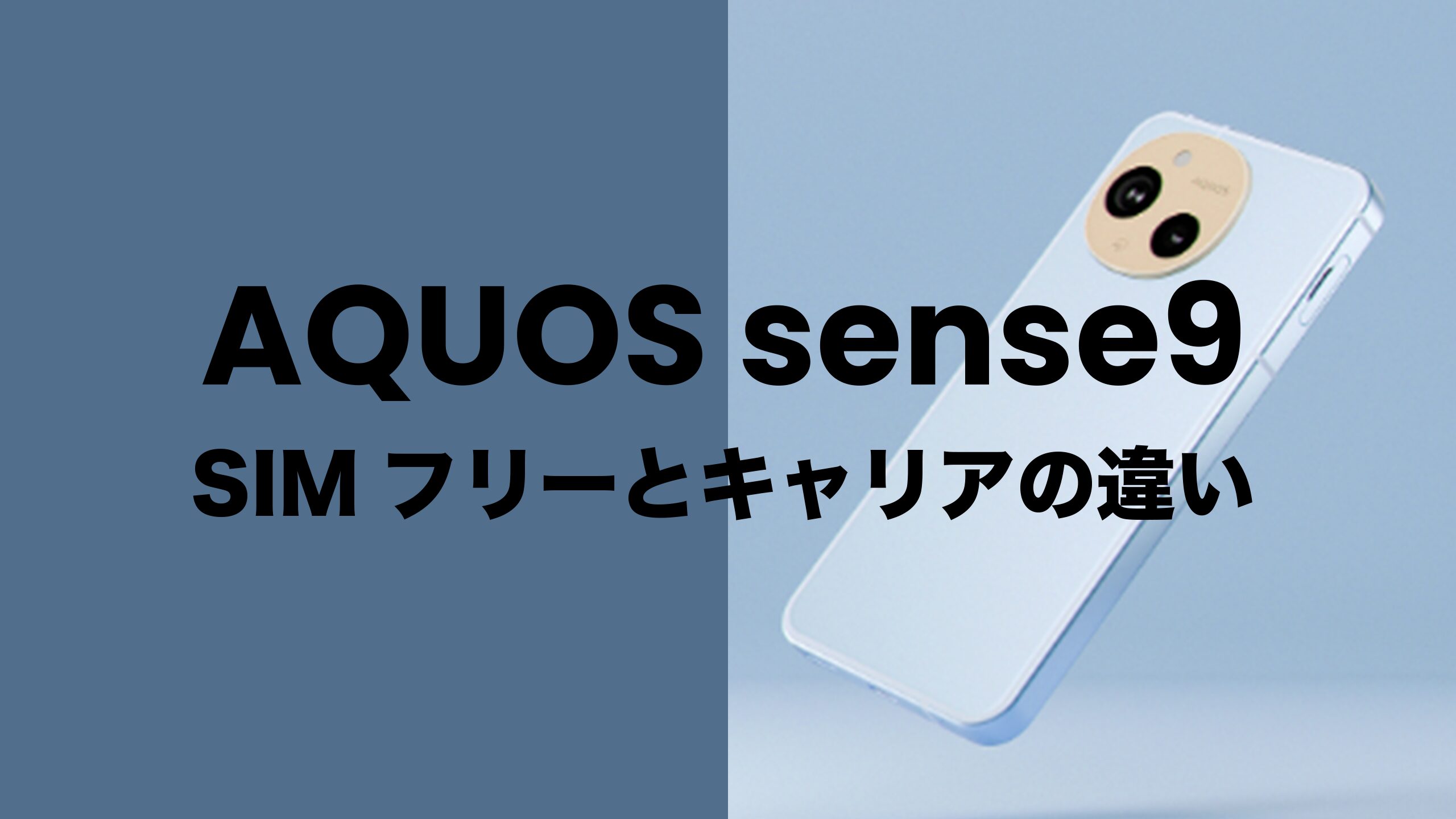 AQUOS sense9のSIMフリーとキャリアでの違いは？